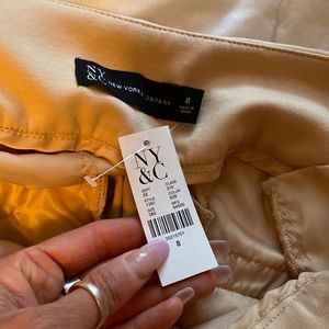COPY - New York & co brand new cream/blush womens trouser with black trim line,…